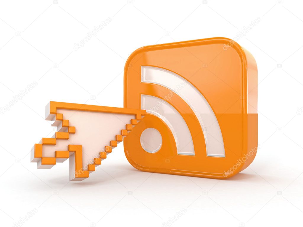 Rss or feed icon and cursor