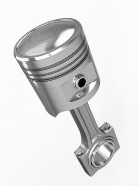 Piston and conrod. 3d clipart