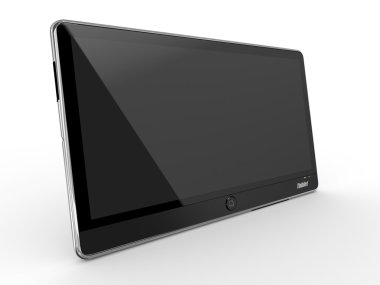 beyaz zemin üzerine tablet pc. 3D