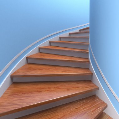 Spiral staircases. 3d clipart