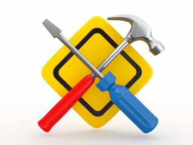 Utility. Tools, screwdriver and hammer. clipart