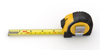 Tools. Measure tape on white background clipart