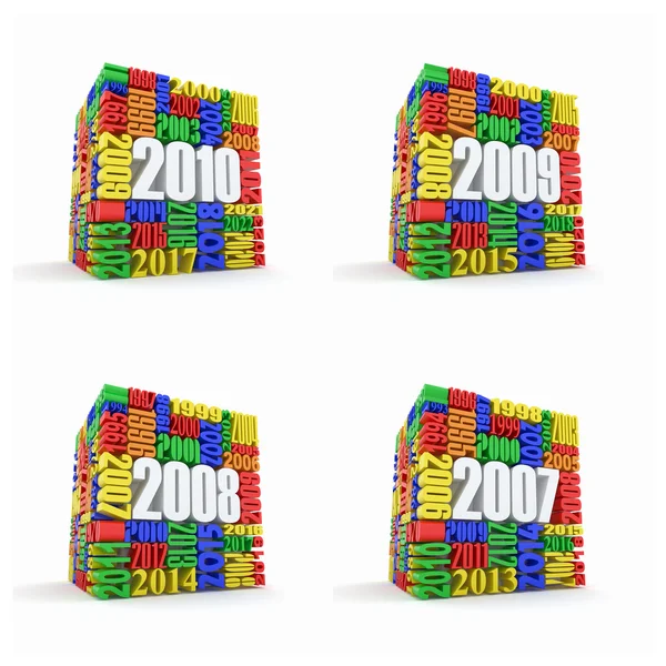 Szilveszter 2010, 2009, 2007, 2008. — Stock Fotó