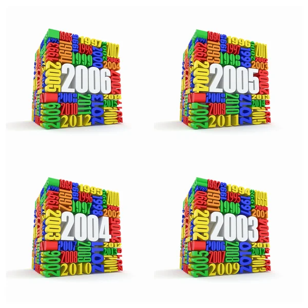 Año nuevo 2006, 2005, 2004, 2003 . —  Fotos de Stock