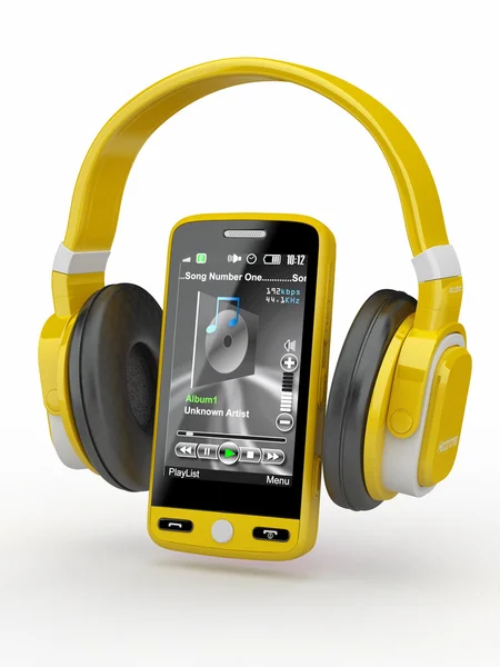 Telefon komórkowy słuchawki. 3D — Zdjęcie stockowe