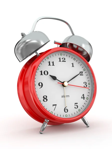 Ten o'clock. Old-fashioned alarm clock. 3d — Stock Photo, Image