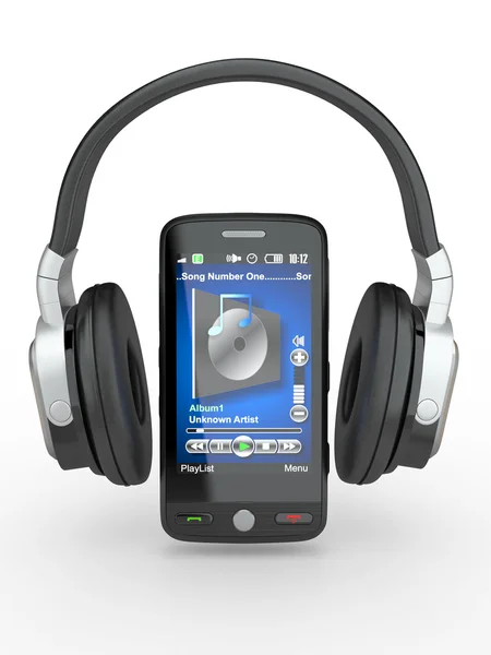Telefon komórkowy słuchawki. 3D — Zdjęcie stockowe
