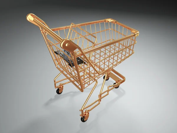 Prázdný nákupní košík. 3D — Stock fotografie