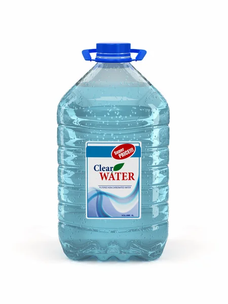 白い背景の水のボトル — ストック写真