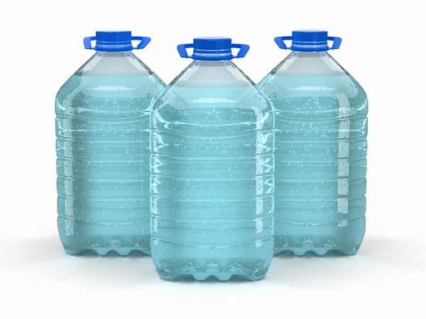 Flasche Wasser auf weißem Hintergrund — Stockfoto