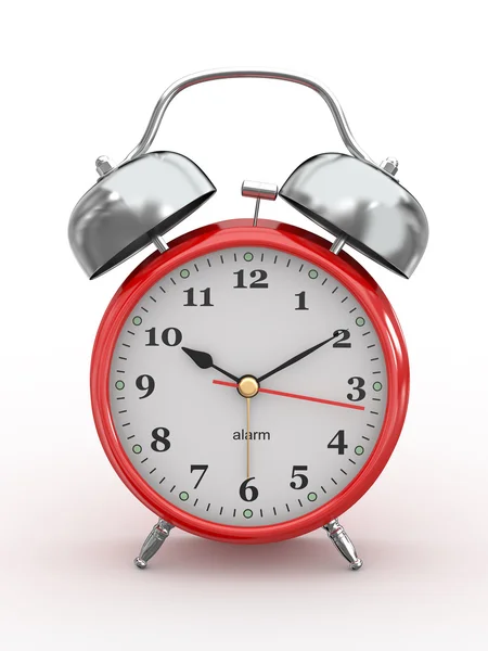 Las diez en punto. Un reloj despertador a la antigua. 3d — Foto de Stock