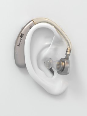 kulak işitme cihazı. 3D