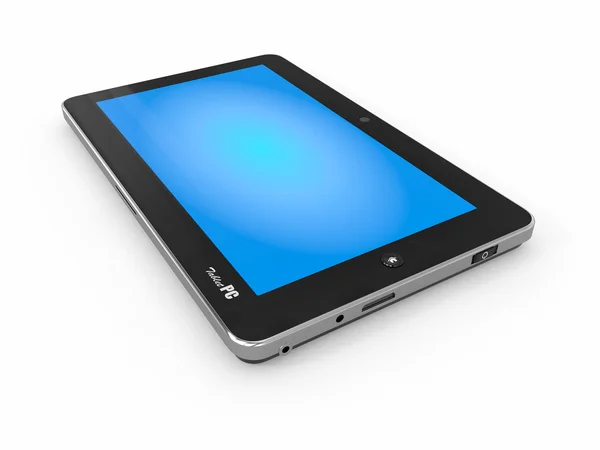 Tablet pc op witte geïsoleerde achtergrond — Stockfoto