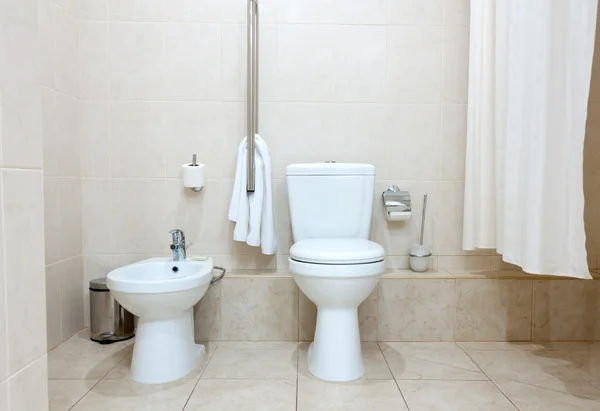 Tuvalet ve bide — Stok fotoğraf