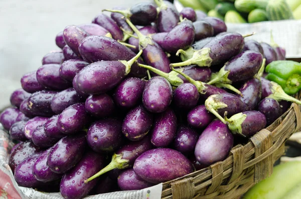 Stock image Eggplant purple on a market