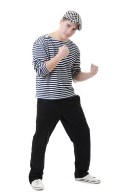 Look naughty and combat stylish young man clipart