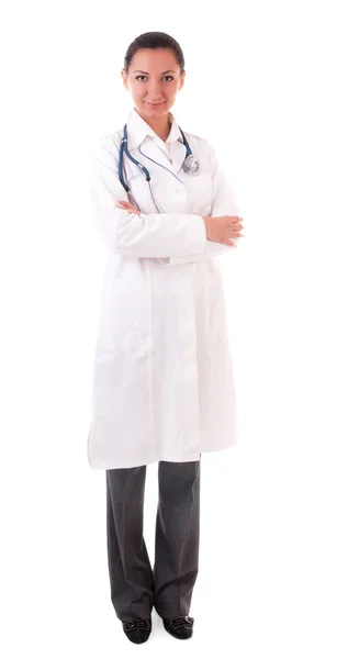 Γιατρός σε λευκό φόντο — Φωτογραφία Αρχείου
