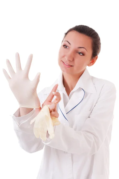 Lékařské rukavice dresinkem — Stock fotografie