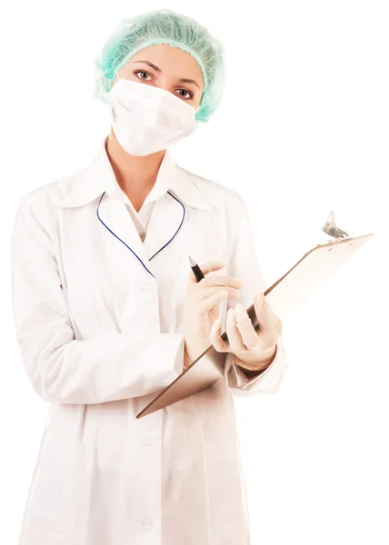 Allvarliga läkare med medicinska rapport — Stockfoto