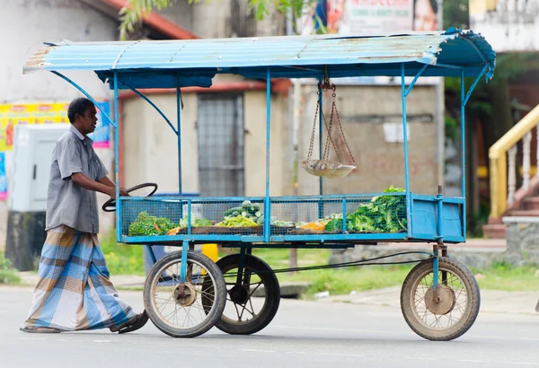 Tradicional asiático pequeño comerciante callejero — Foto de Stock