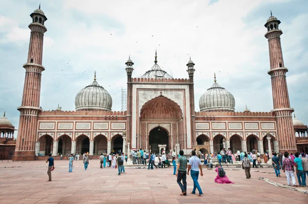 Джама-мечеть, крупнейшая мечеть Индии — стоковое фото