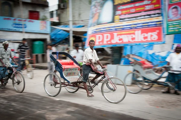 Delhi joven rickshaw — Foto de Stock