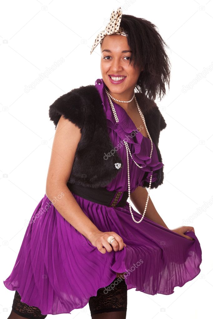 Young funny woman in funky style