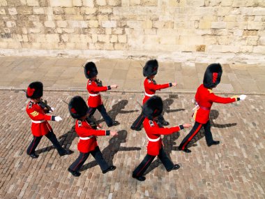 Beefeaters in Tower of London clipart