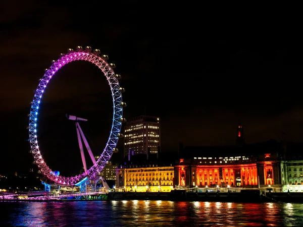 London eye in nacht — Stockfoto