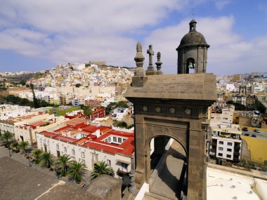 Las palmas, görünümden katedral Kulesi, gran canaria, Kanarya Adaları, İspanya