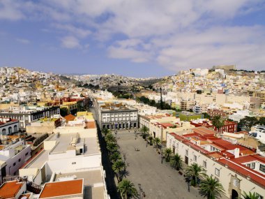 Las palmas, görünümden katedral Kulesi, gran canaria, Kanarya Adaları, İspanya