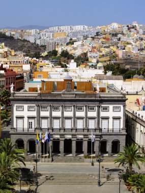 Las palmas, görünümden katedral Kulesi, gran canaria, Kanarya Adaları, İspanya