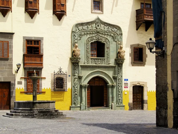 Columbus dům (casa de tlustého střeva), Las Palmas, Kanárské ostrovy, Španělsko — Stock fotografie