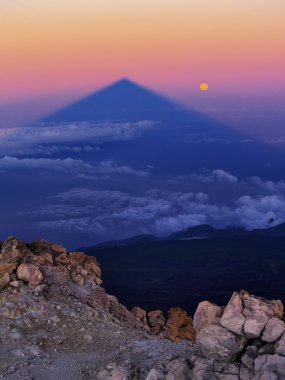 teide Dağı, Kanarya Adaları, İspanya'nın büyük gölge Sunrise