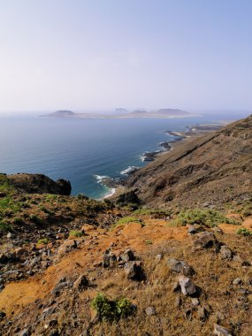 La graciosa, lanzarote, Kanarya Adaları, İspanya'dan görünüm