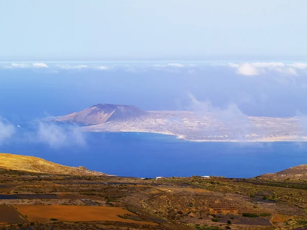 La Graciosa, vista da Lanzarote, Isole Canarie, Spagna — Foto Stock
