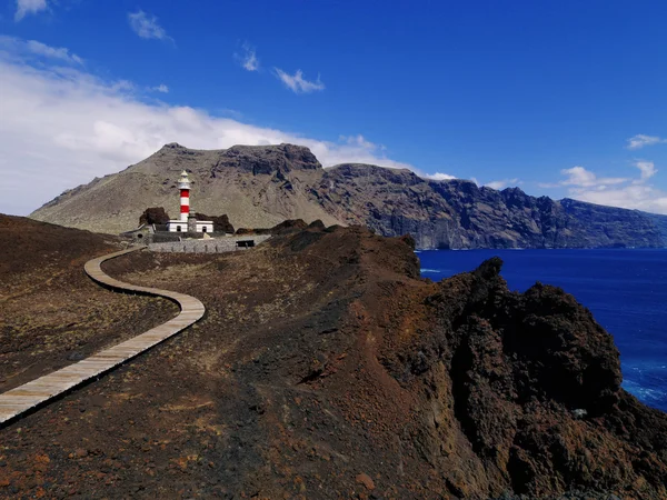 Deniz feneri punta teno, tenerife, Kanarya Adaları, İspanya — Stok fotoğraf