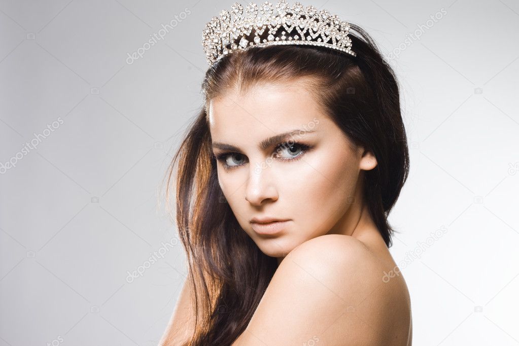Beautiful princess with diamond crown