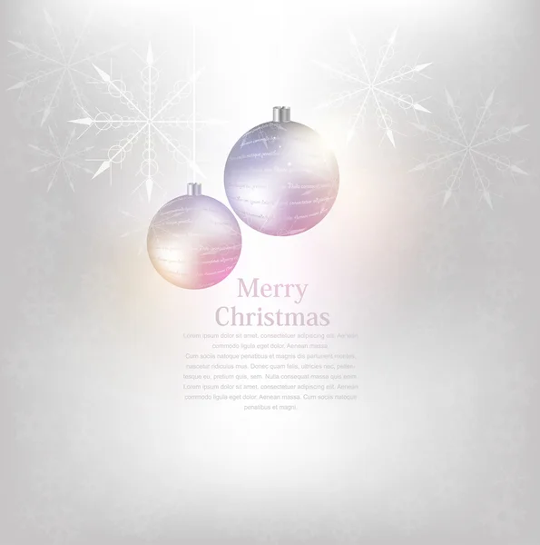 Vektor Weihnachten Hintergrund mit weißen Schneeflocken und Platz für — Stockvektor