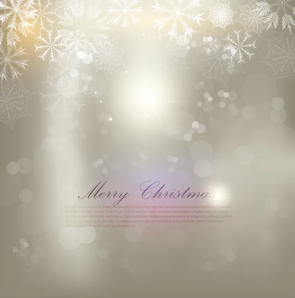 Abstract Christmas background with snowflakes — Stock Vector