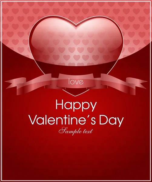 Dia dos Namorados fundo com corações para cartão — Vetor de Stock