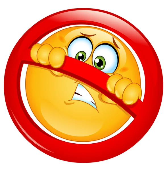 Not allowed emoticon — Stock Vector