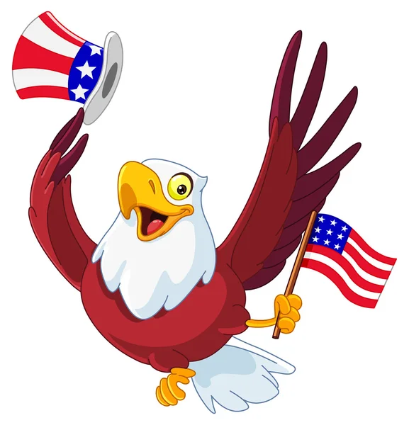 Amerikanischer Patriotischer Adler — Stockvektor
