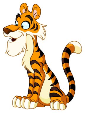 Young tiger clipart