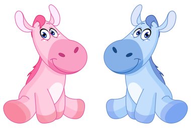 Baby horses clipart