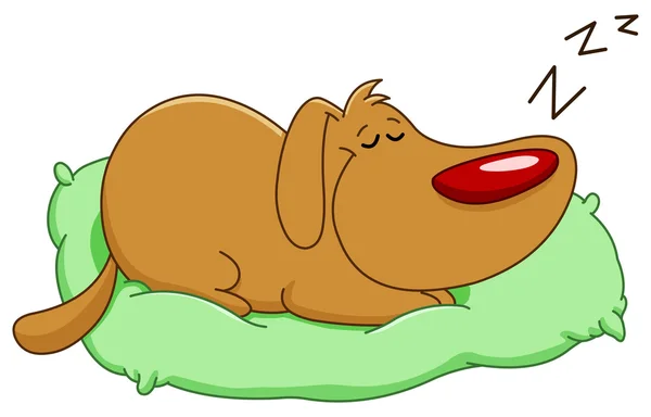 睡觉的狗狗 — 图库矢量图片