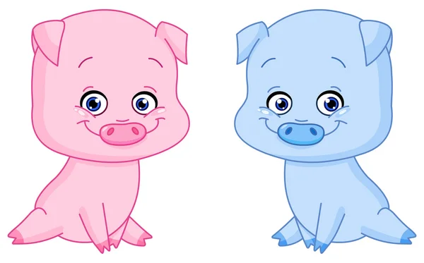 Baby pigs — Stock Vector