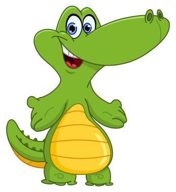 Young crocodile clipart