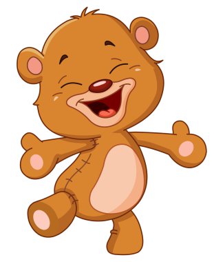 Cheerful teddy bear clipart