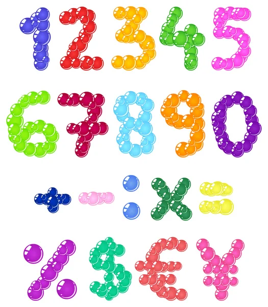 Бульбашки чисел — стоковий вектор